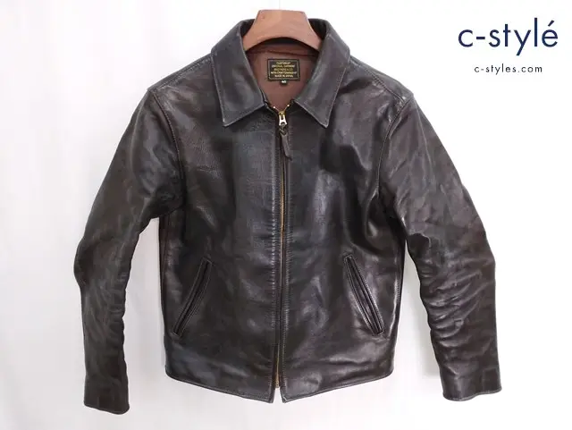 Y’2 LEATHER ワイツーレザー シングルライダース 40 ブラック バイカー レザージャケット 日本製