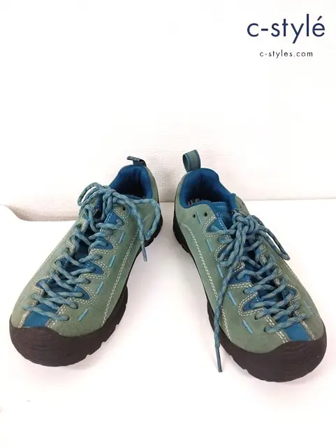 KEEN キーン スニーカー 24.5cm グリーン×ブルー系 JASPER レディース