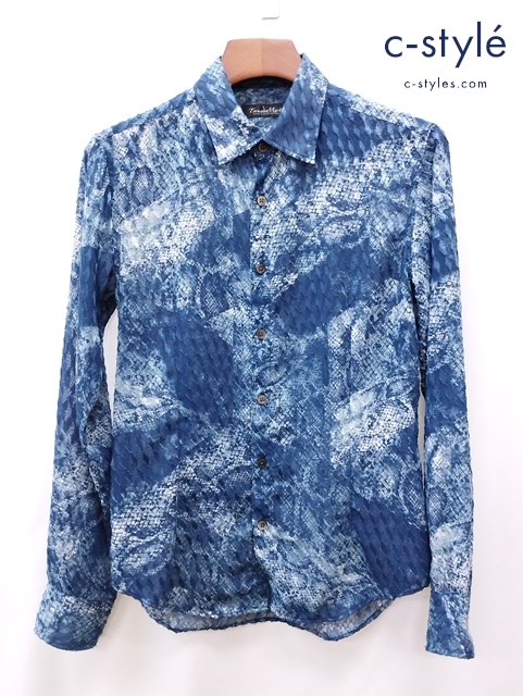 TORNADO MART トルネードマート パイソンプリントシャツ M ブルー 631-0173009