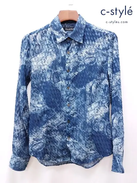 TORNADO MART トルネードマート パイソンプリントシャツ M ブルー 631-0173009