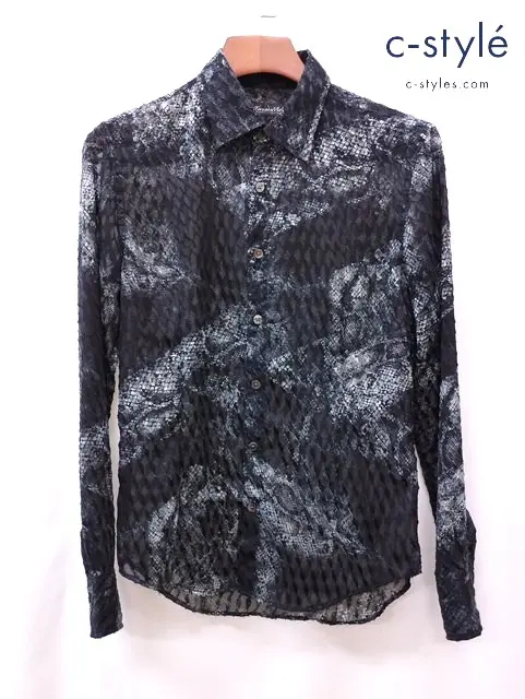 TORNADO MART トルネードマート パイソンプリントシャツ M ブラック系 631-0173009