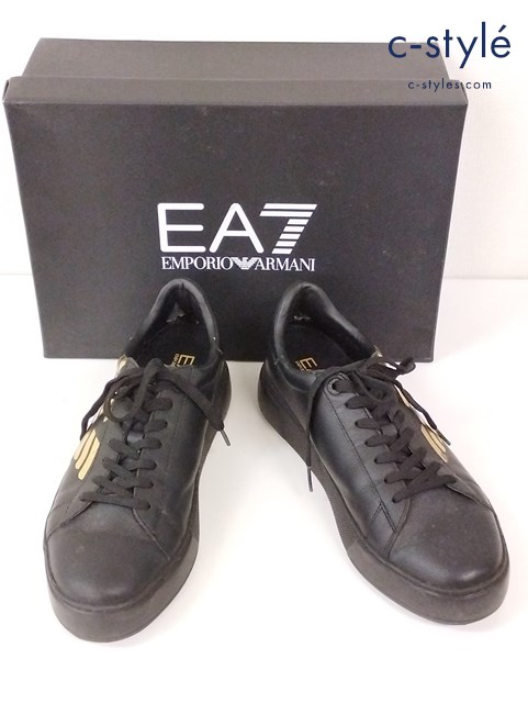 EMPORIO ARMANI エンポリオアルマーニ スニーカー 9.5 ブラック EA7 X8X003 XK003