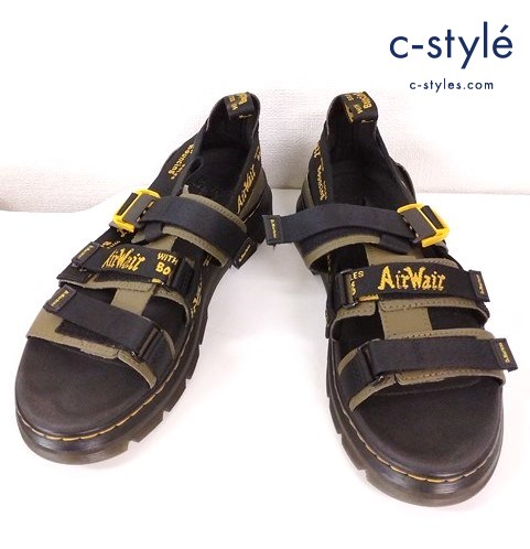 Dr.Martens ドクターマーチン サンダル UK8 カーキ×ブラック PEARSON II 3ストラップ SH01Y