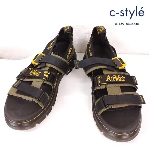 Dr.Martens ドクターマーチン サンダル UK8 カーキ×ブラック PEARSON II 3ストラップ SH01Y