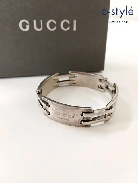 GUCCI グッチ シルバーブレスレット シルバー PLATE LINK BRACELET 925