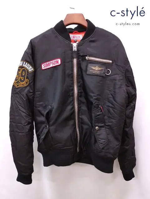 SIMPSON シンプソン ジャケット LL ブラック ANGEL HEARTS MA-1