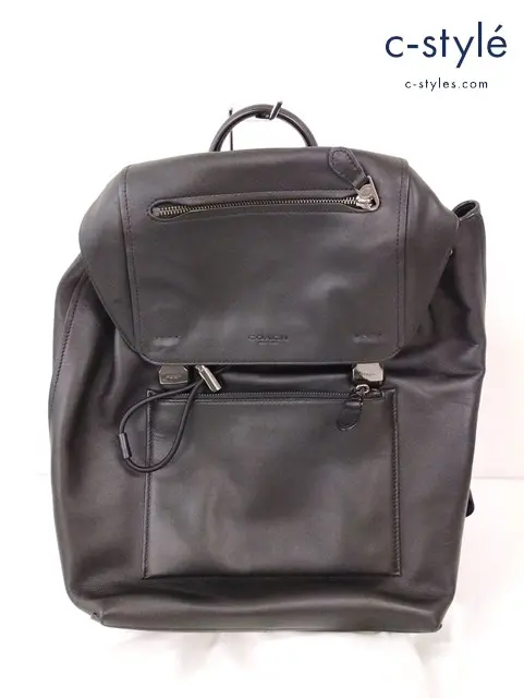 COACH コーチ レザーバックパック リュック ブラック マンハッタン 72338
