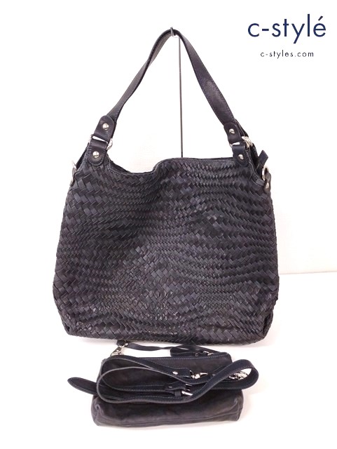 EPOCA UOMO エポカウォモ 2WAYショルダーバッグ ブラック