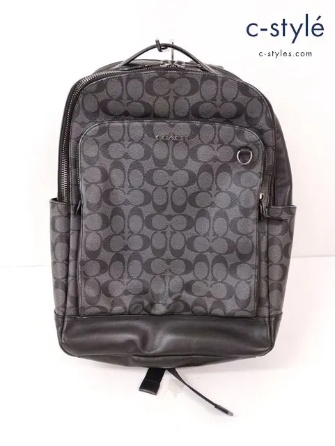 COACH コーチ バックパック リュック グレー×ブラック 89942