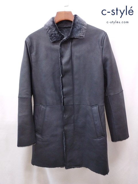 EPOCA UOMO エポカウォモ レザームートンコート 44 ブルーグレー系 M1C94-690-08 レディース