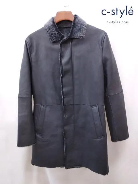 EPOCA UOMO エポカウォモ レザームートンコート 44 ブルーグレー系 M1C94-690-08 レディース