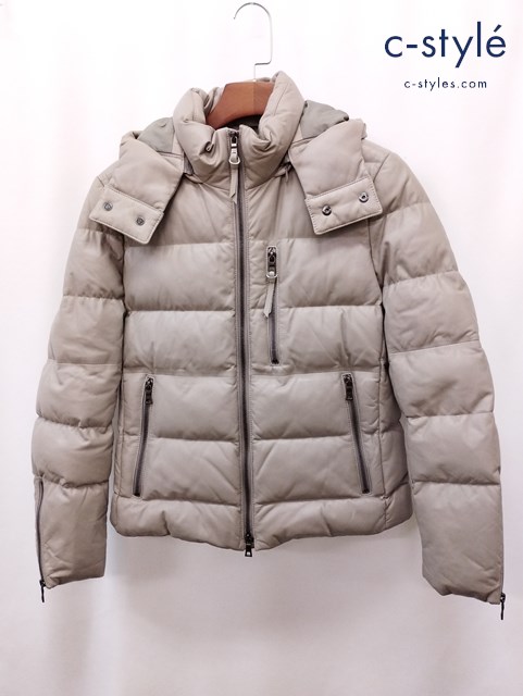 EPOCA UOMO エポカウォモ レザーダウンジャケット 44 グレージュ系 M1F88-859-44 レディース