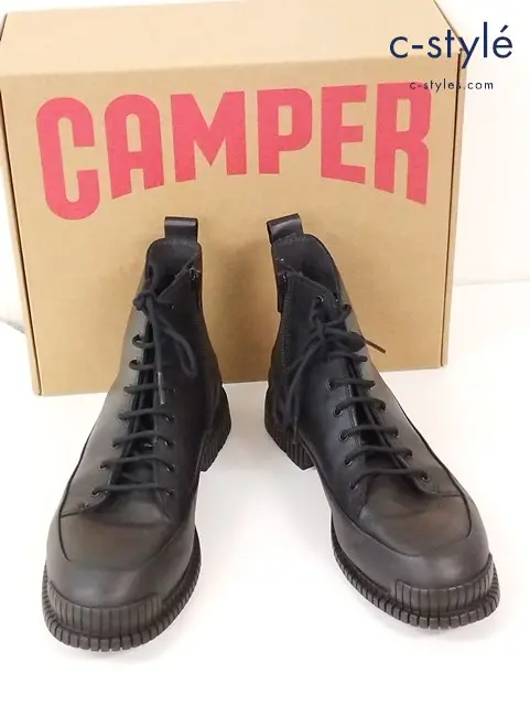 CAMPER カンペール レザーショートブーツ 39 ブラック K400388