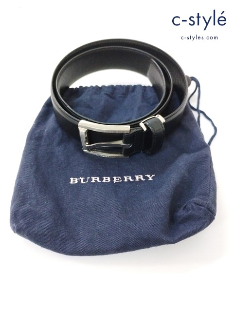 BURBERRY LONDON バーバリーロンドン レザーベルト ブラック レディース