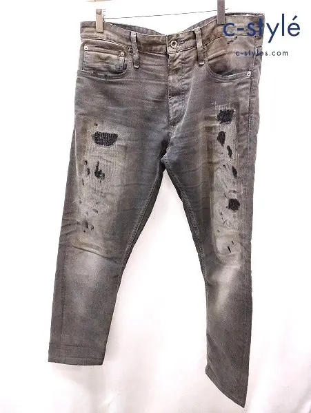 DENHAM デンハム デニムパンツ W32 ブラック SHANK 01-15-11-11-020 ジーンズ Gパン