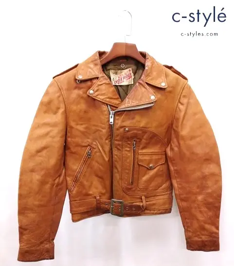 Schott ショット ダブルライダースレザージャケット 38 キャメル