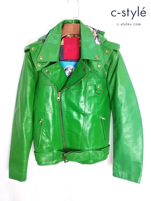 PHENOMENON フェノメノン ダブルライダースレザージャケット M グリーン