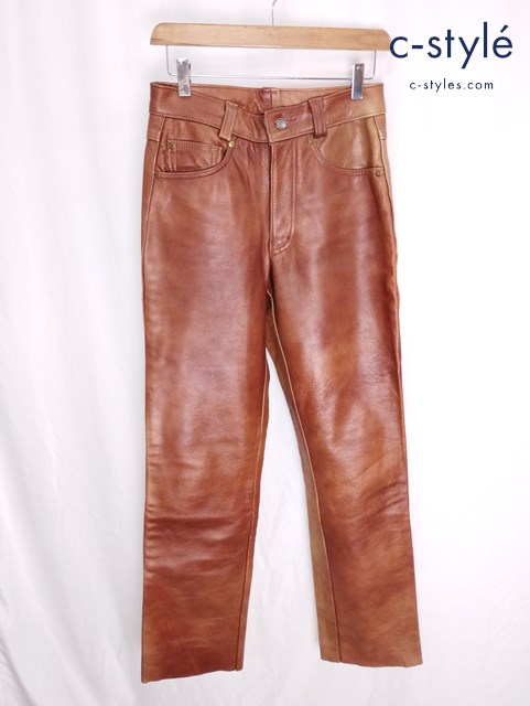 Schott ショット レザーパンツ 28 キャメル