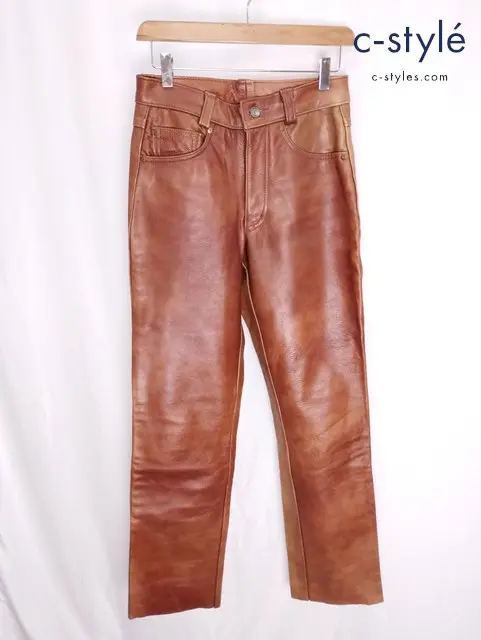 Schott ショット レザーパンツ 28 キャメル