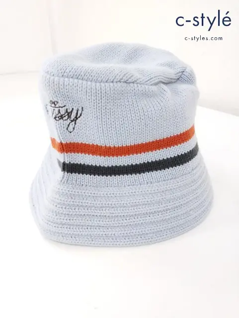 STUSSY ステューシー ニットバケットハット ブルー系