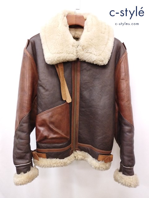 AERO LEATHER エアロレザー ムートンコート 36 ブラウン系 B-3 33H5595