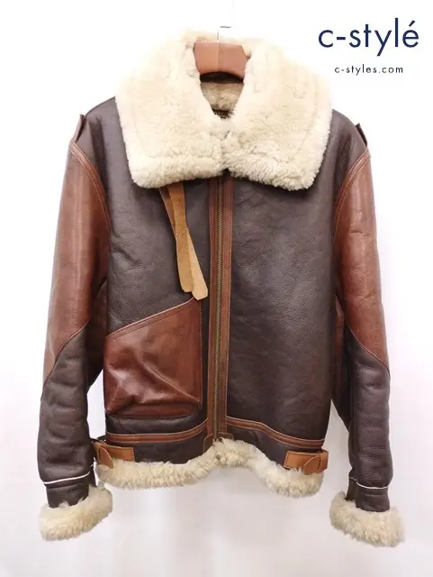 AERO LEATHER エアロレザー ムートンコート 36 ブラウン系 B-3 33H5595