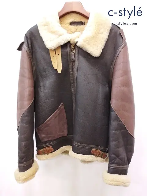 AVIREX アヴィレックス ムートンフライトジャケット 36 ブラウン系 TYPE B-3