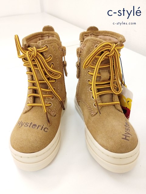 HYSTERIC MINI ヒステリックミニ サイドジップブーツ XS ベージュ 1692241 キッズ 男の子 女の子