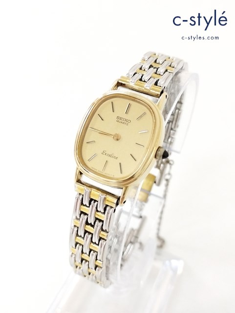 SEIKO セイコー 腕時計 シルバー×ゴールド Quartz クォーツ EXCELINE 14K 2320-6660 191245 レディース