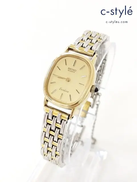 SEIKO セイコー 腕時計 シルバー×ゴールド Quartz クォーツ EXCELINE 14K 2320-6660 191245 レディース