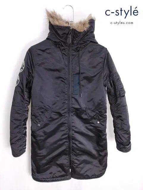 HYSTERIC GLAMOUR ヒステリックグラマー ファー付コート FREE ブラック 0113AC01