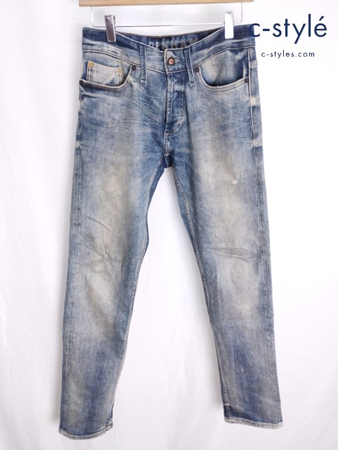 DENHAM デンハム デニムパンツ 28 インディゴ RAZOR GRARSS SLIM FIT 3114313 ボタンフライ