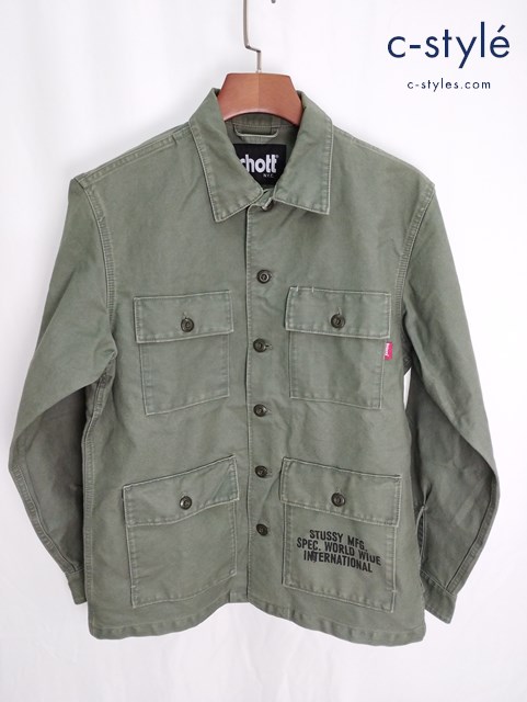 Schott×STUSSY ショットステューシー フィールドジャケット M グリーン系 3122014