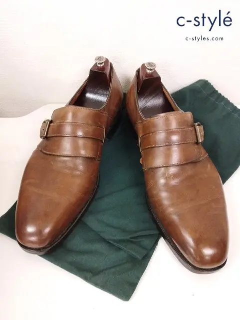 Polo Ralph Lauren ストラップレザードレスシューズ ブラウン系 シューツリー 収納袋付き