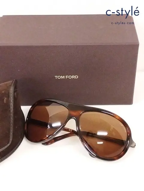 TOM FORD ジオメトリックサングラス Fonda TF22 23 65□13 120 ブラウン系 レディース