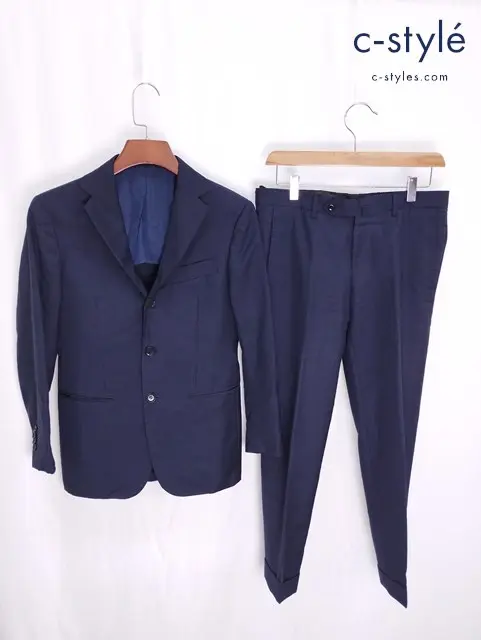 RING JACKET リングヂャケット 段返り3Bスーツ 42 ネイビー RT024S52X ビジネススーツ セットアップ