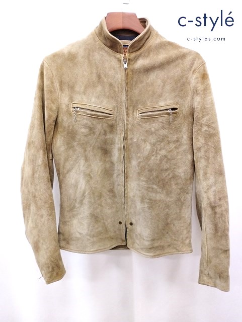 ANACHRONORM アナクロノーム レザージャケット 02 ベージュ系 COW LEATHER 牛革 日本製