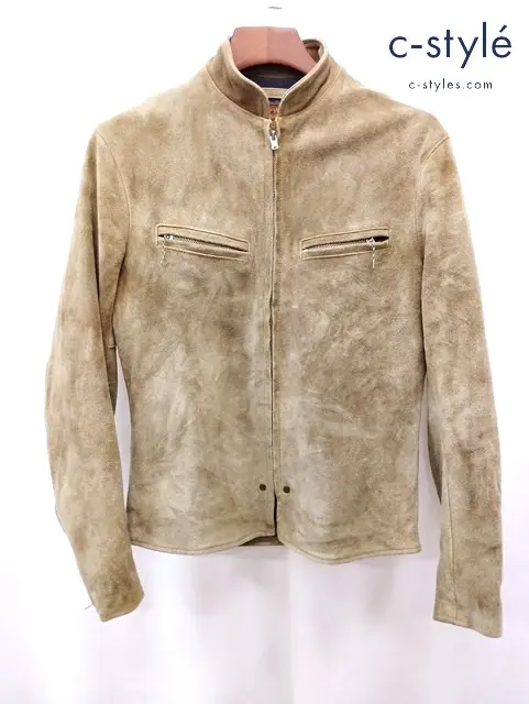 ANACHRONORM アナクロノーム レザージャケット 02 ベージュ系 COW LEATHER 牛革 日本製