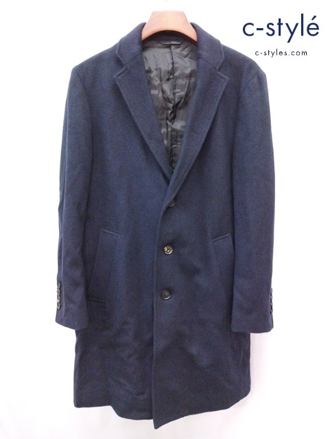 JOSEPH HOMME ジョセフオム チェスターコート 48 ネイビー