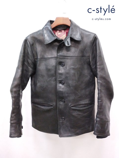 Y’2 LEATHER ワイツーレザー カーコート 38 ブラック