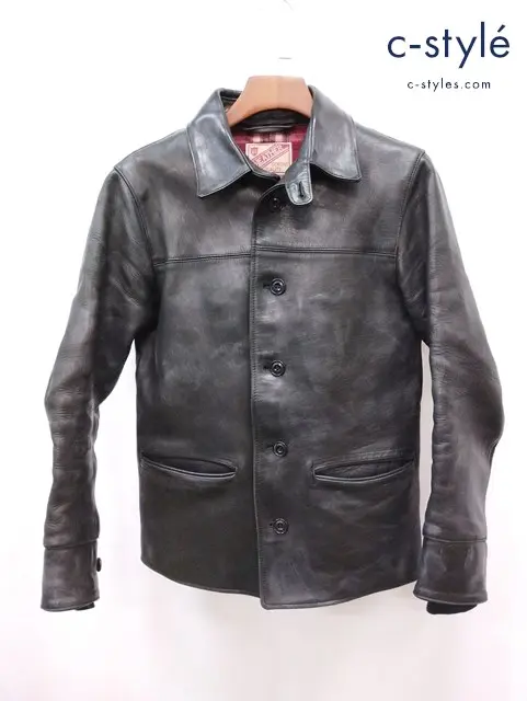 Y’2 LEATHER ワイツーレザー カーコート 38 ブラック