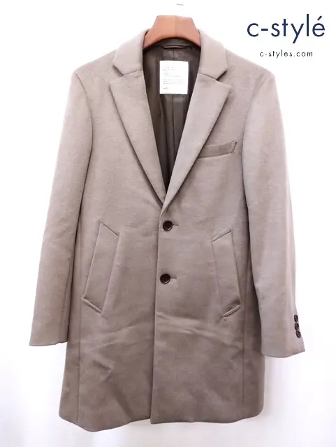 SHIPS シップス チェスターコート メリノウール S ベージュ系 114-15-0474