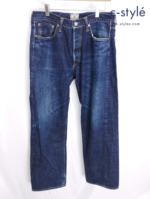 Pherrow’s フェローズ デニムパンツ W34 インディゴ 521 ボタンフライ ジーンズ Gパン