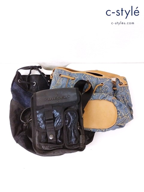 DIESEL ディーゼル バッグ まとめ ミニショルダーバッグ ブラック ブルー系 レディース 計3点