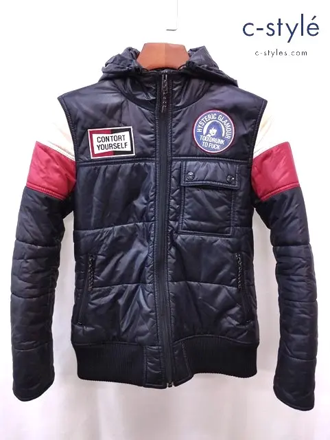 HYSTERIC GLAMOUR ヒステリックグラマー 中綿ブルゾン FREE ブラック 2AB-6320 ジャンパー ジャケット