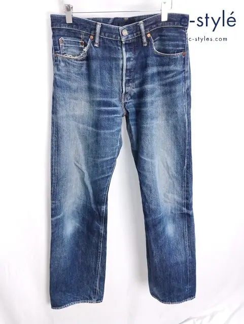 TOYS McCOY トイズマッコイ デニムパンツ インディゴ H OKAMOTO ボタンフライ ダメージ加工