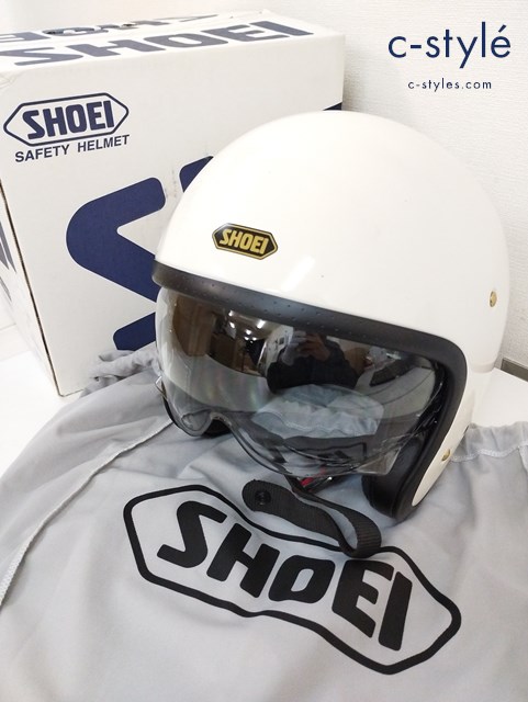 SHOEI ショウエイ ヘルメット M 57cm ホワイト J・O 製造年月日 2016/07/04 バイク用品