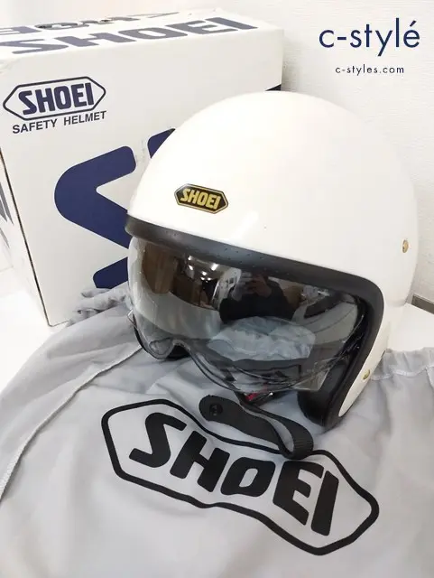 SHOEI ショウエイ ヘルメット M 57cm ホワイト J・O 製造年月日 2016/07/04 バイク用品