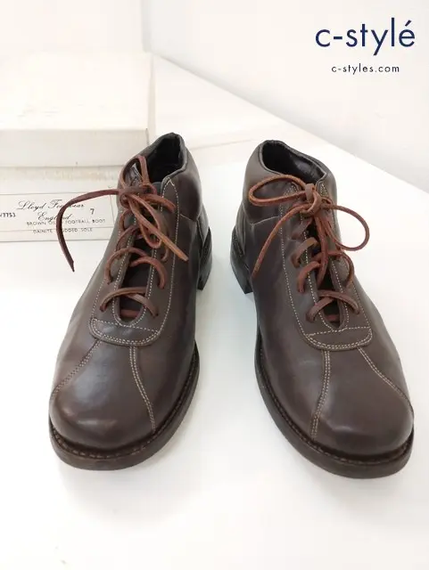 Lloid Foot Wear ロイドフットウェア BROWN OILED FOOTBALL BOOT 7 ブラウン V7753 シューツリー付き