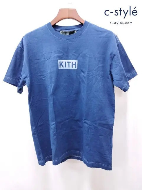 KITH キス ロゴTシャツ S ブルー 藍染 半袖 24-071-060-0000-1-0 綿100%